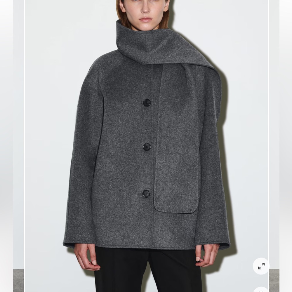 Cos scarf coat
